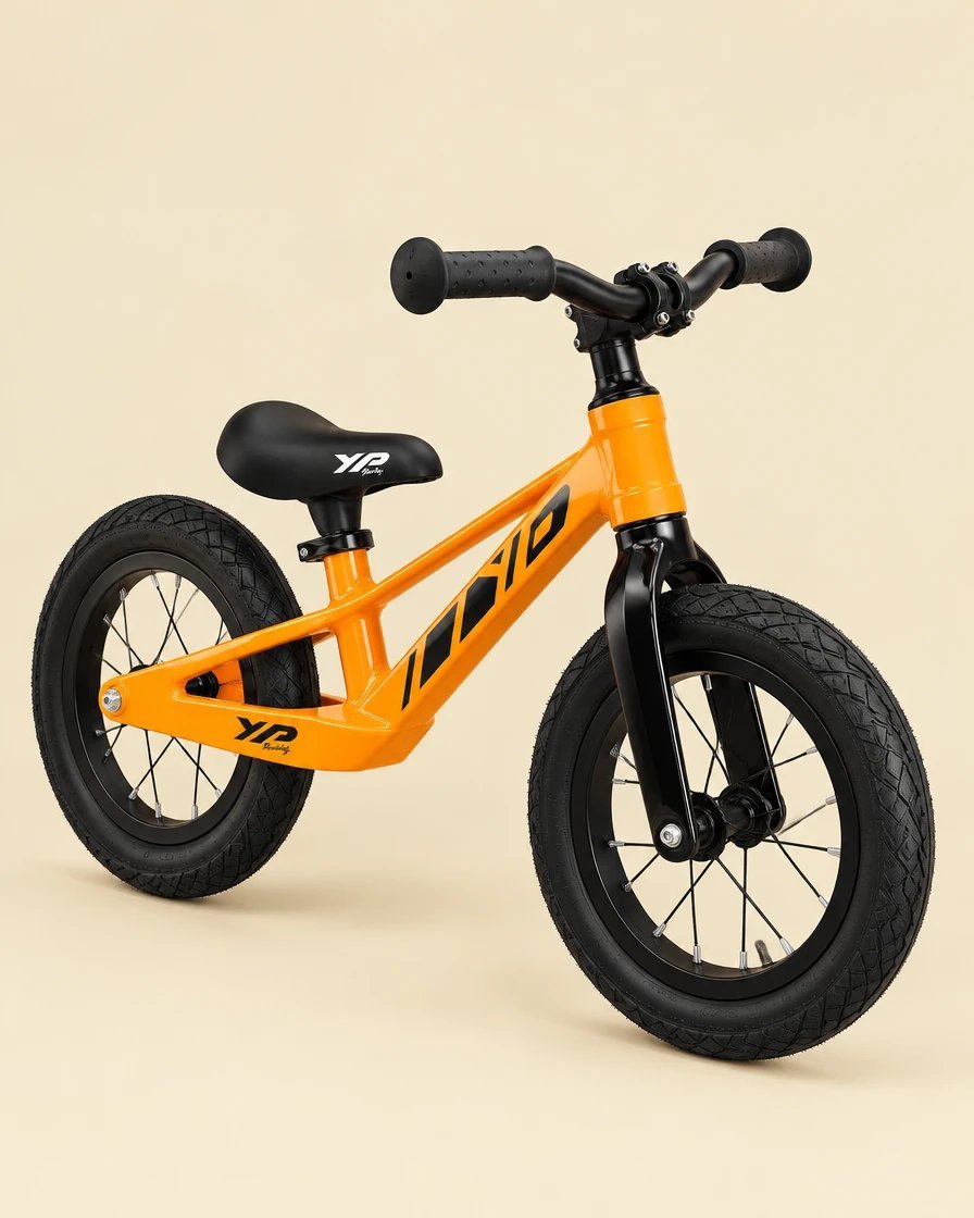 Bicicleta naranja y negro